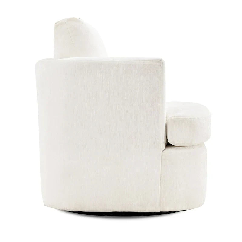 Set di poltrone a botte girevoli moderne imbottite in ciniglia, poltrona girevole moderna per soggiorno
