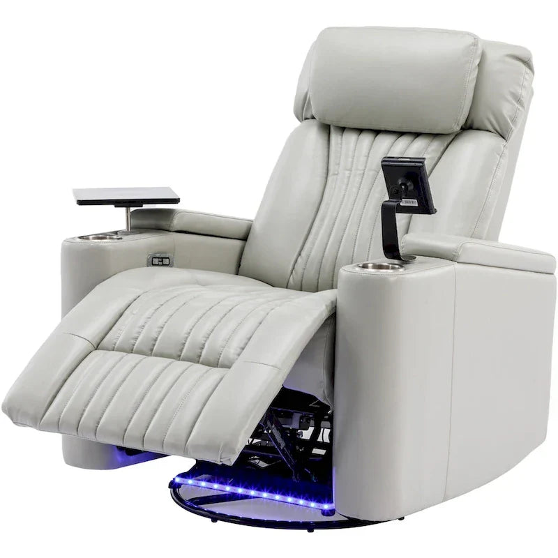 Poltrona reclinabile girevole a 270° multifunzione per home theater