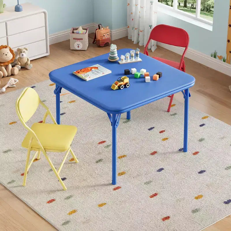 Set Tavolo e Sedie Pieghevoli per Bambini, Set Tavolo Attività per Bambini e Bambine da 3 o 5 Pezzi per Sala da Pranzo Asilo Nido Aula