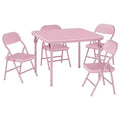 5 Piece Set Folding Table and Chairs Set, Boys and Girls Activity Table and Chairs Set for Dining Room, Daycare, Classrooms