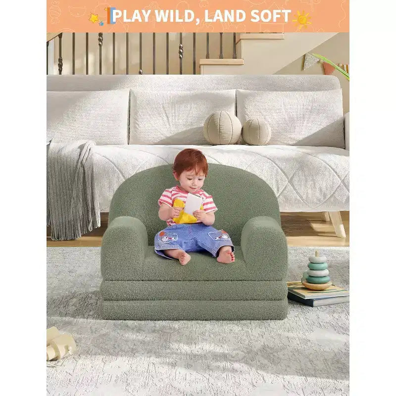 Divano pieghevole per bambini, comoda sedia e lettino prendisole per la lettura, sala giochi, divano per ragazzi e ragazze, regalo di compleanno