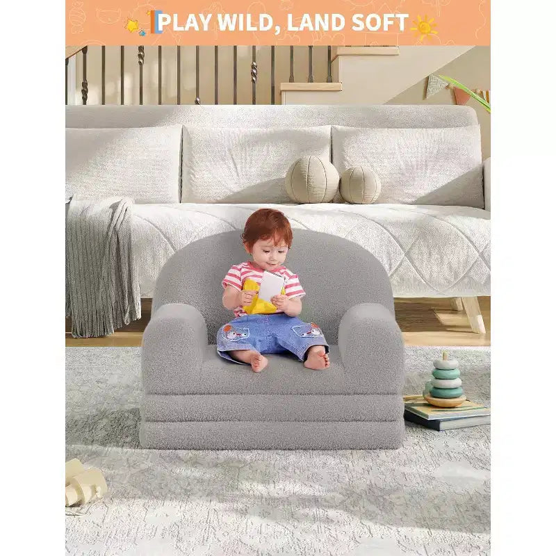 Divano pieghevole per bambini, comoda sedia e lettino prendisole per la lettura, sala giochi, divano per ragazzi e ragazze, regalo di compleanno