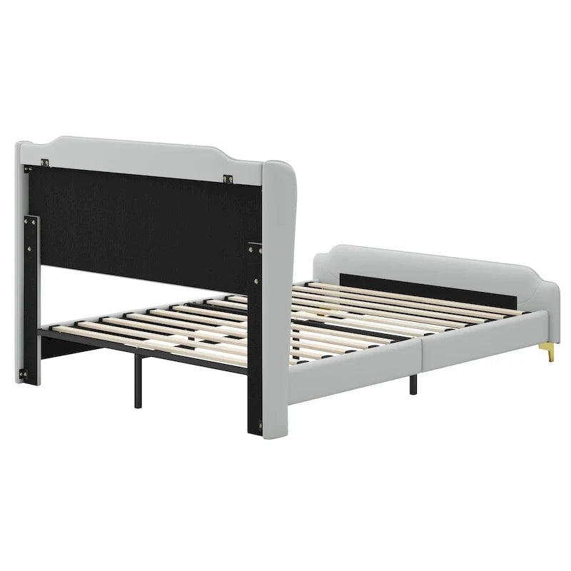 Letto Moderno Imbottito in Ecopelle