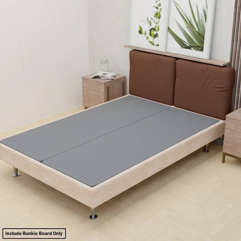 ONETAN, Base a doghe divisa da 1,5 pollici per materasso/supporto letto - Completamente assemblata, comfort e supporto migliorati, grigio