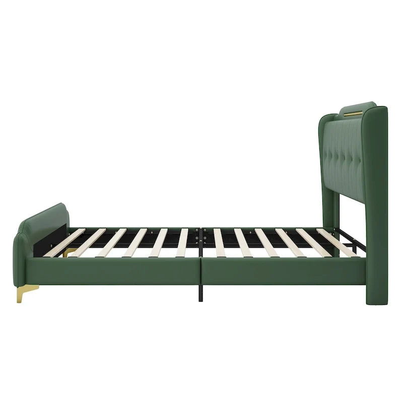 Letto Moderno Imbottito in Ecopelle