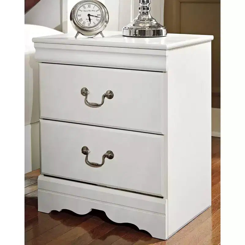 Comodino Bianco - : Tavolino Moderno da Comodino con Contenitore, Mobili per la Camera da Letto delle Bambine
