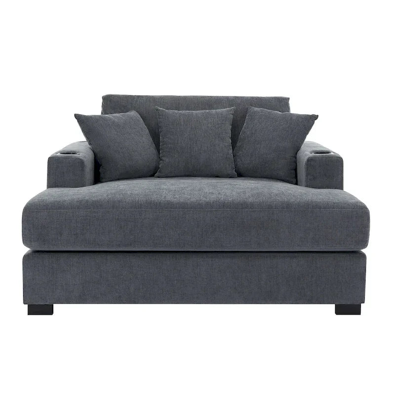 Chaise longue oversize a tre misure con cuscini