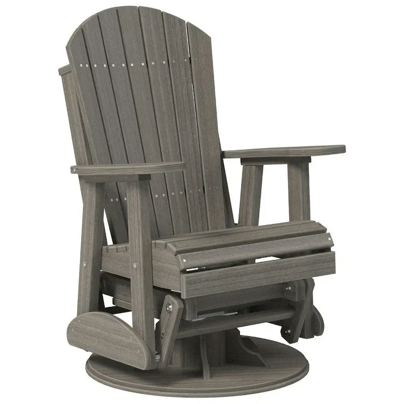 Poltrona scorrevole e girevole Adirondack in Poly Lumber