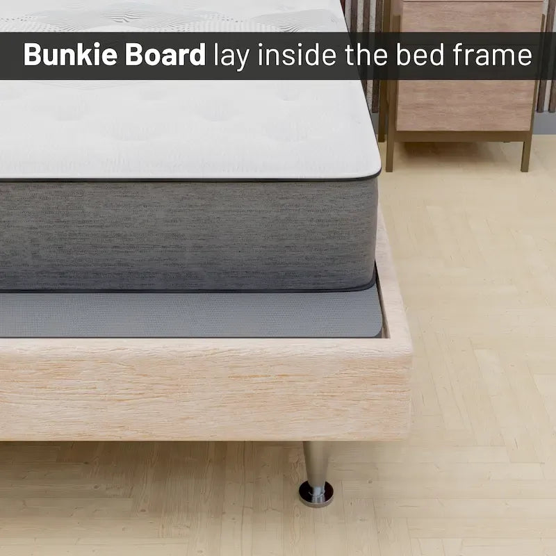 ONETAN, Base a doghe divisa da 1,5 pollici per materasso/supporto letto - Completamente assemblata, comfort e supporto migliorati, grigio