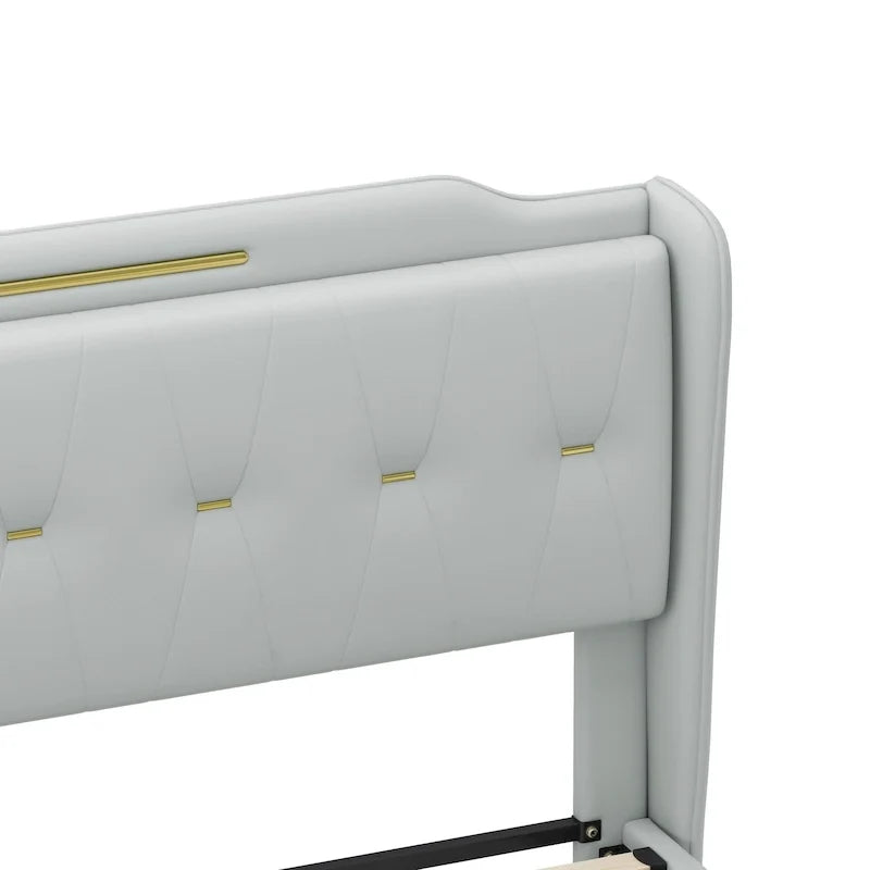 Letto Moderno Imbottito in Ecopelle