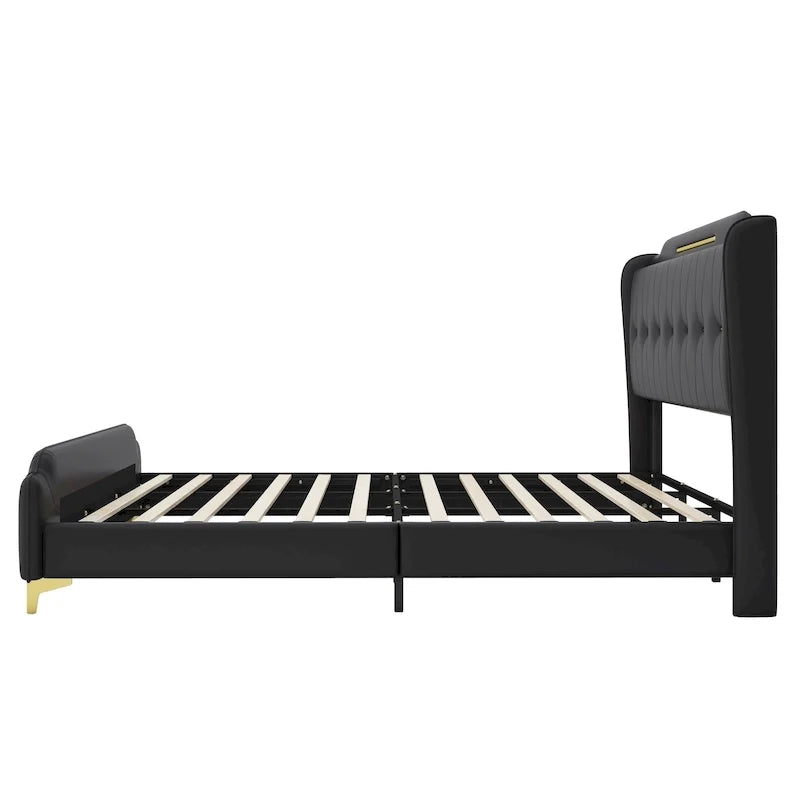 Letto Moderno Imbottito in Ecopelle