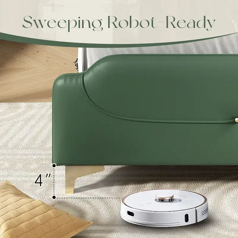 Letto Moderno Imbottito in Ecopelle