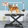 Tavolo professionale elettrico per toelettatura cani di grossa taglia, tavolino per toelettatura per animali domestici resistente con braccio per toelettatura in alluminio - 127 cm (50'') di larghezza