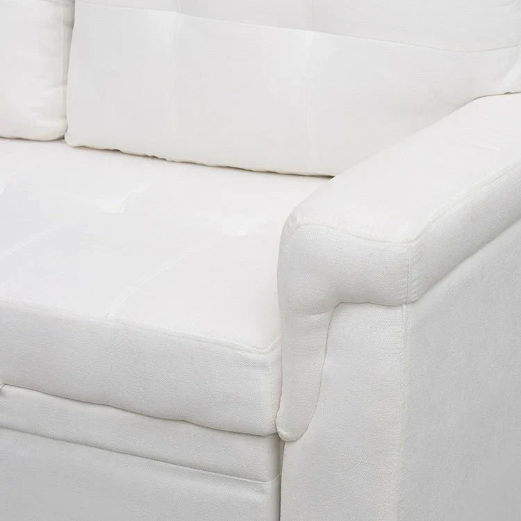 Divano sezionale reversibile con letto estraibile, chaise longue con contenitore nascosto, gambe durevoli,