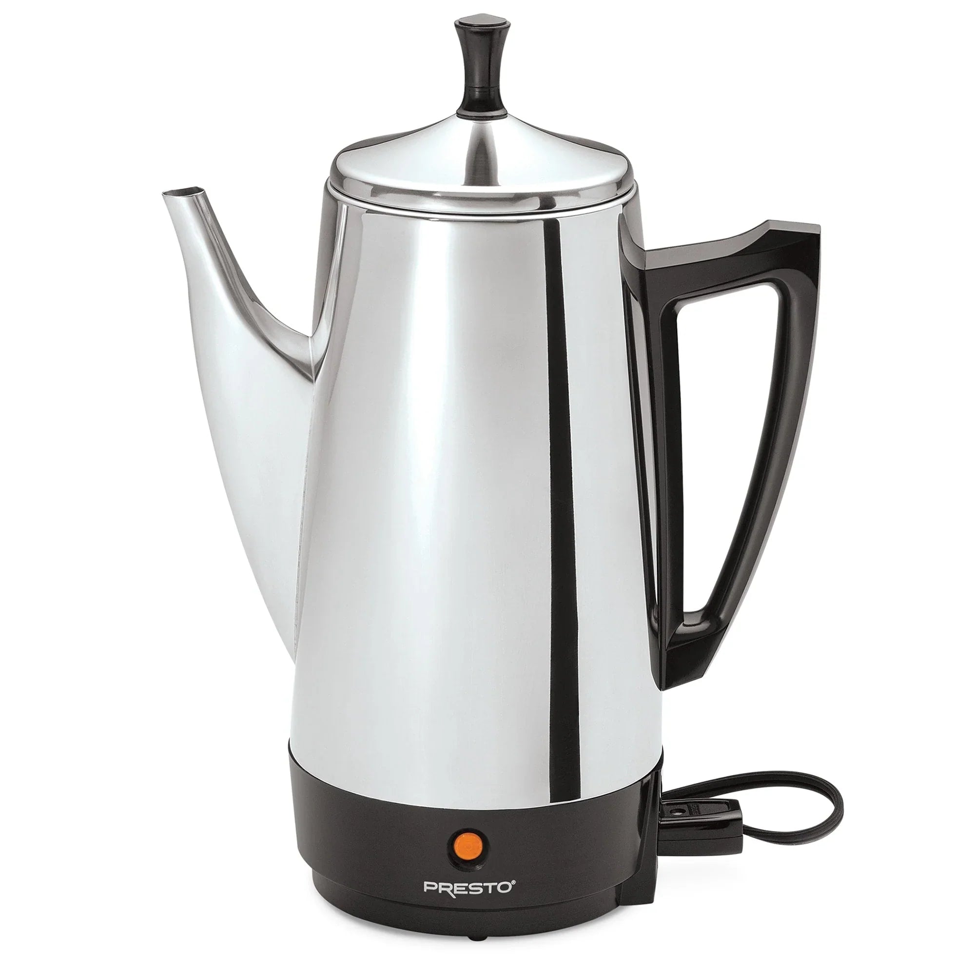 Caffettiera in acciaio inox Presto, percolatore robusto da 12 tazze, colore argento - 2.79