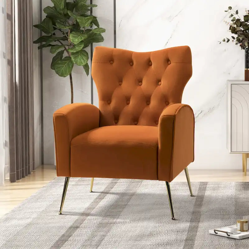 Sedia imbottita Abadiana Accent con base in metallo