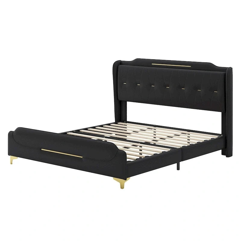 Letto Moderno Imbottito in Ecopelle