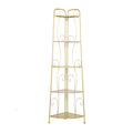 Scaffale pieghevole alto a 5 ripiani in metallo a spirale per interni ed esterni - Oro o Bianco - Roche River Decor
