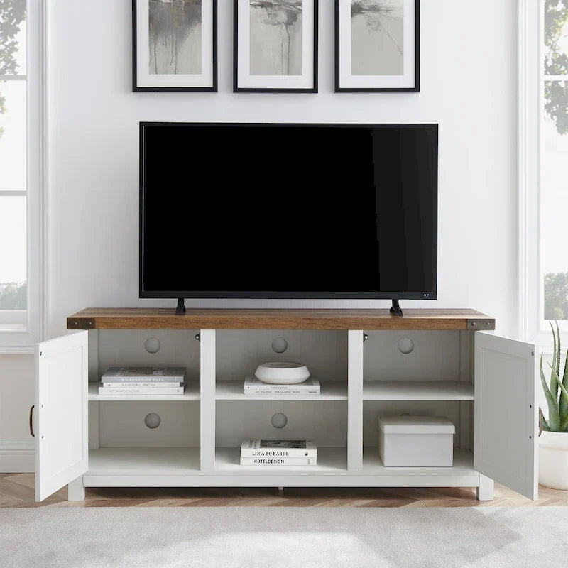 Mobile TV Middlebrook Firebranch da 58 pollici con ante scorrevoli in stile fienile