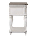 Comodino con Gambe Antico Bianco Magnolia Manor