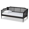 Daybed Moderno Mid-Century "Ogden" in Rattan Sintetico - Twin